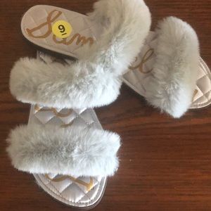 Sam Edelman faux fur sandals